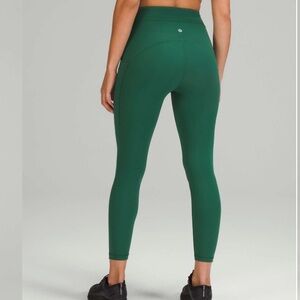 Lululemon Power Thru Leggings Size 4 Deep Emerald Green High Rise